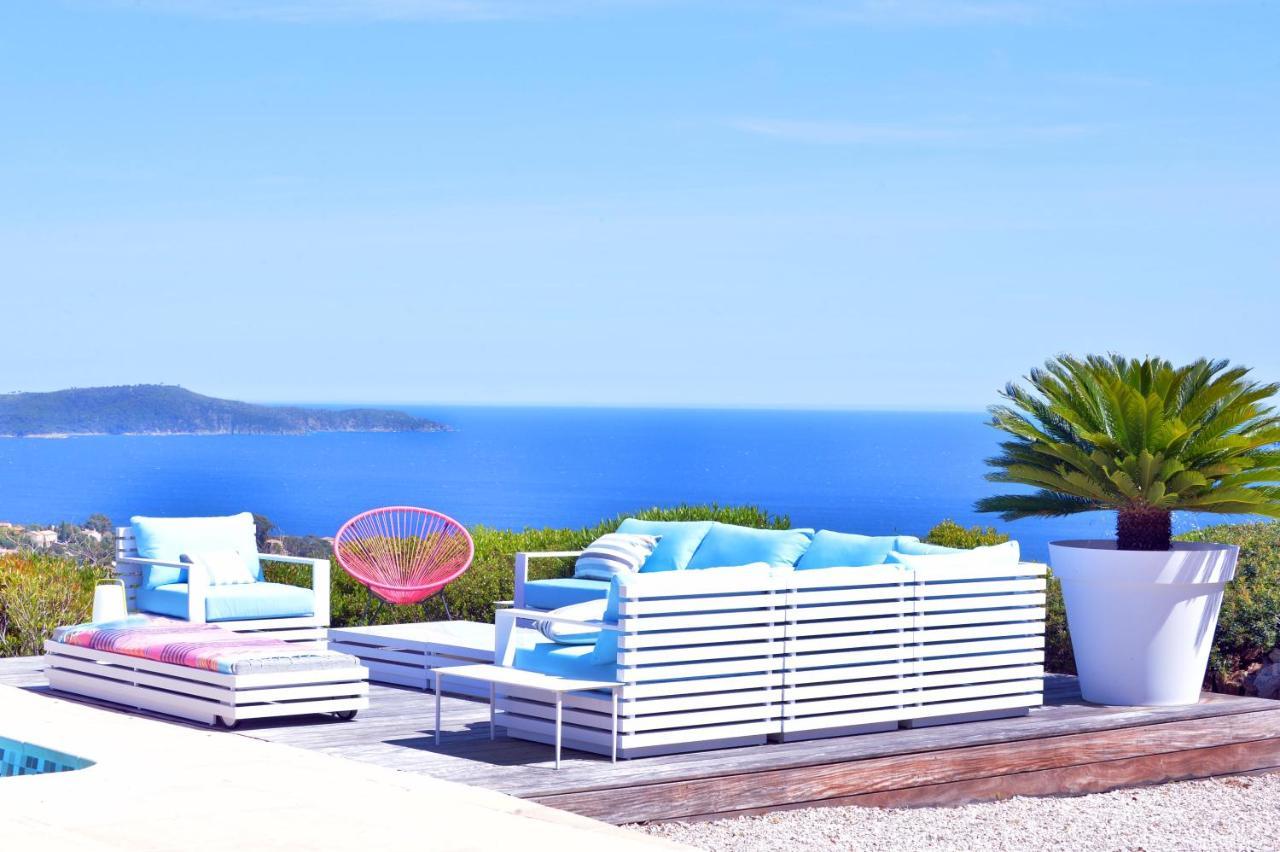 Villa Jucanos - Vue Mer Panoramique Golfe De St-Tropez 카발레르쉬르메르 외부 사진