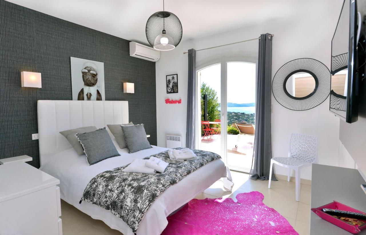 Villa Jucanos - Vue Mer Panoramique Golfe De St-Tropez 카발레르쉬르메르 외부 사진